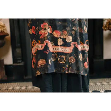 Market of Stars Heart of Gold Opera Duster Kimono Robe w/ Sacred Heart