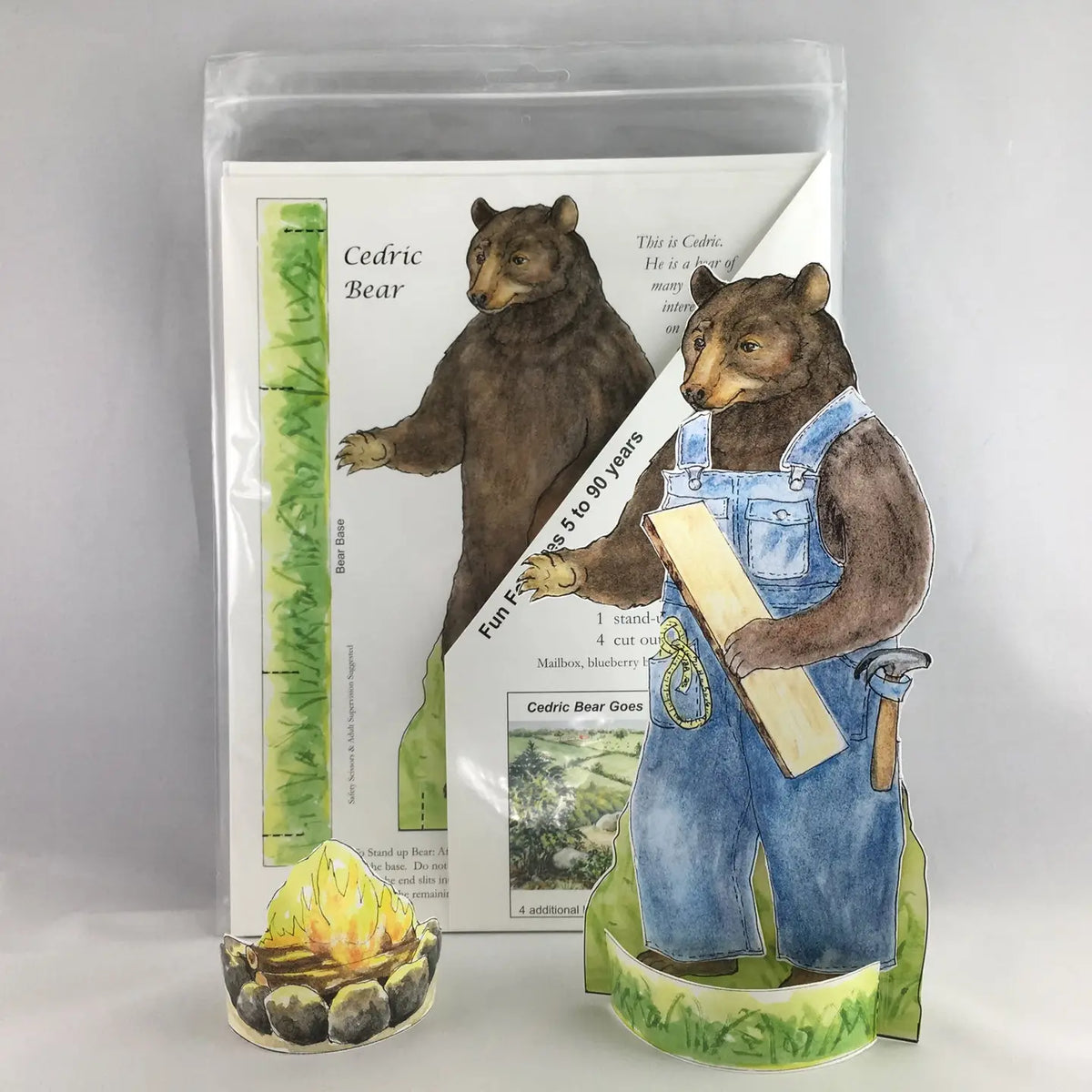 Cedric the Bear Paper Doll Kit
