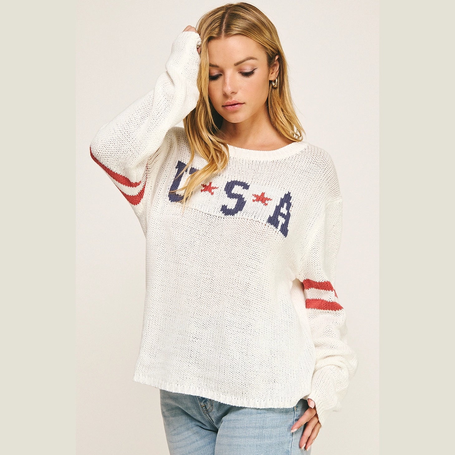 Soli Echo American Pride Graphic Sweater
