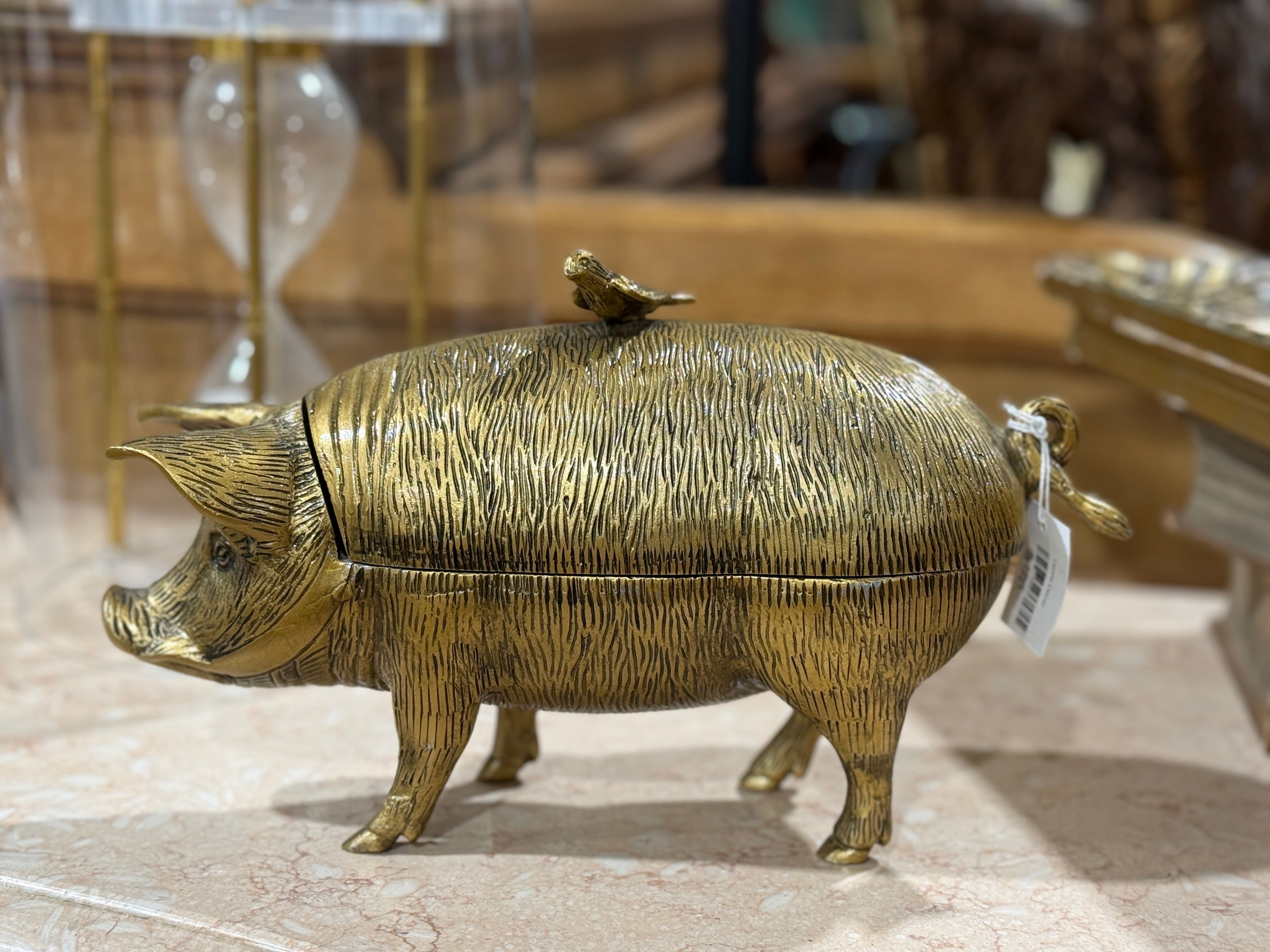 Antique Bronze Boar