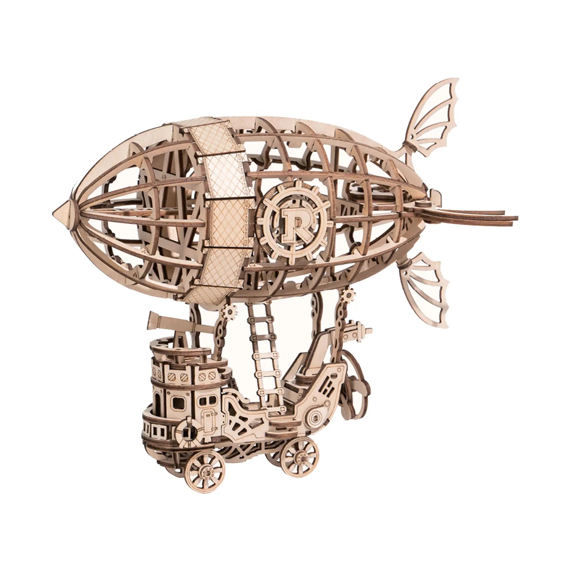 3D Laser Cut Wooden Puzzle: Airship