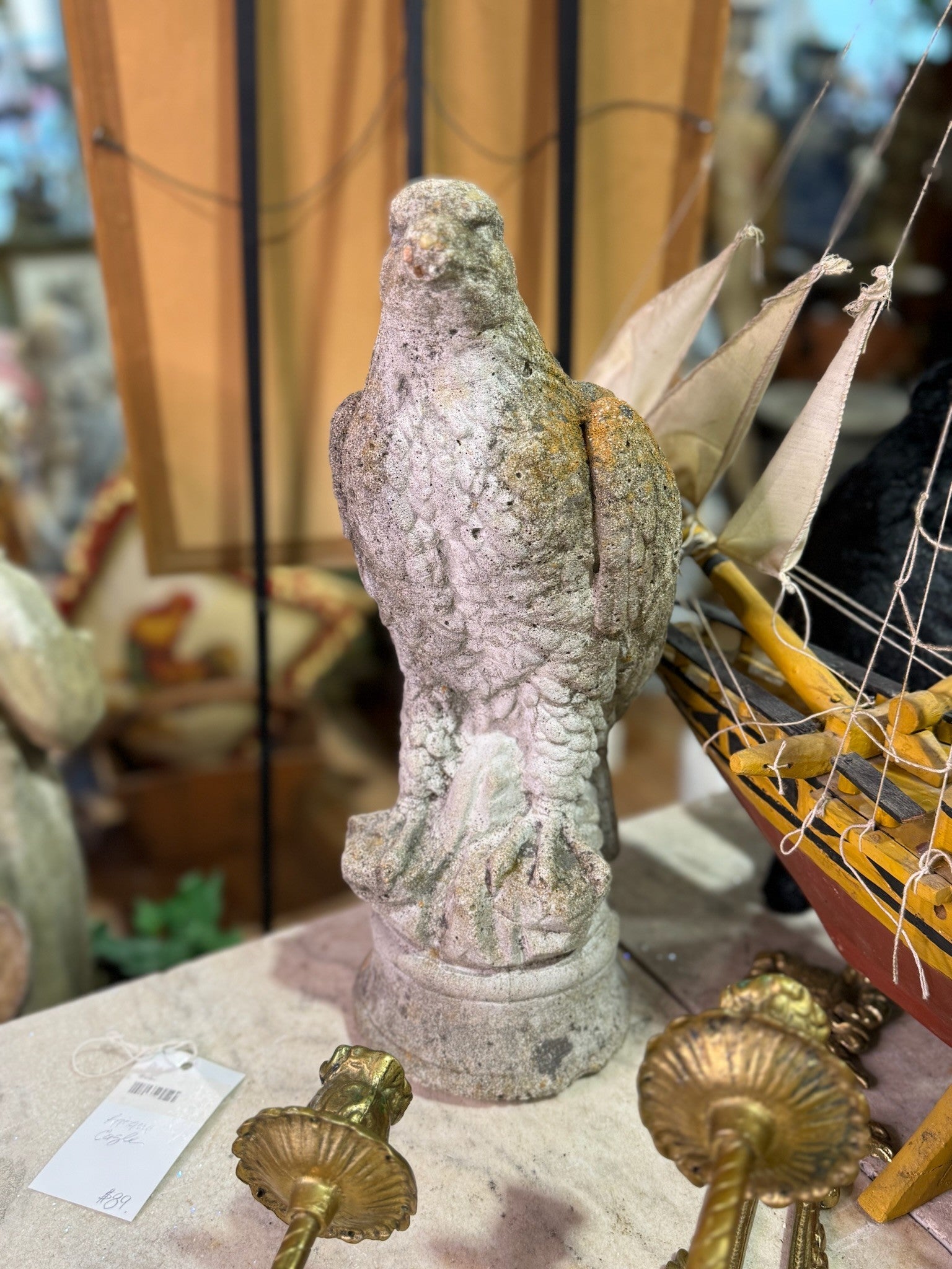 Antique Bald Eagle Stone