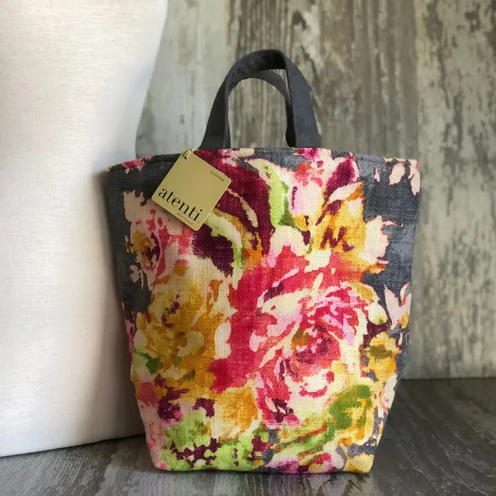 Blossom Grey Hope Basket– Atenti USA Handmade Knitting & Crochet Tote
