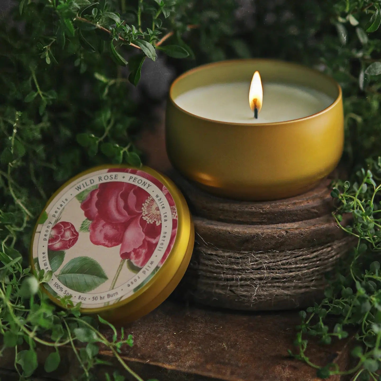 Wild Rose + Peony Botanica Candle