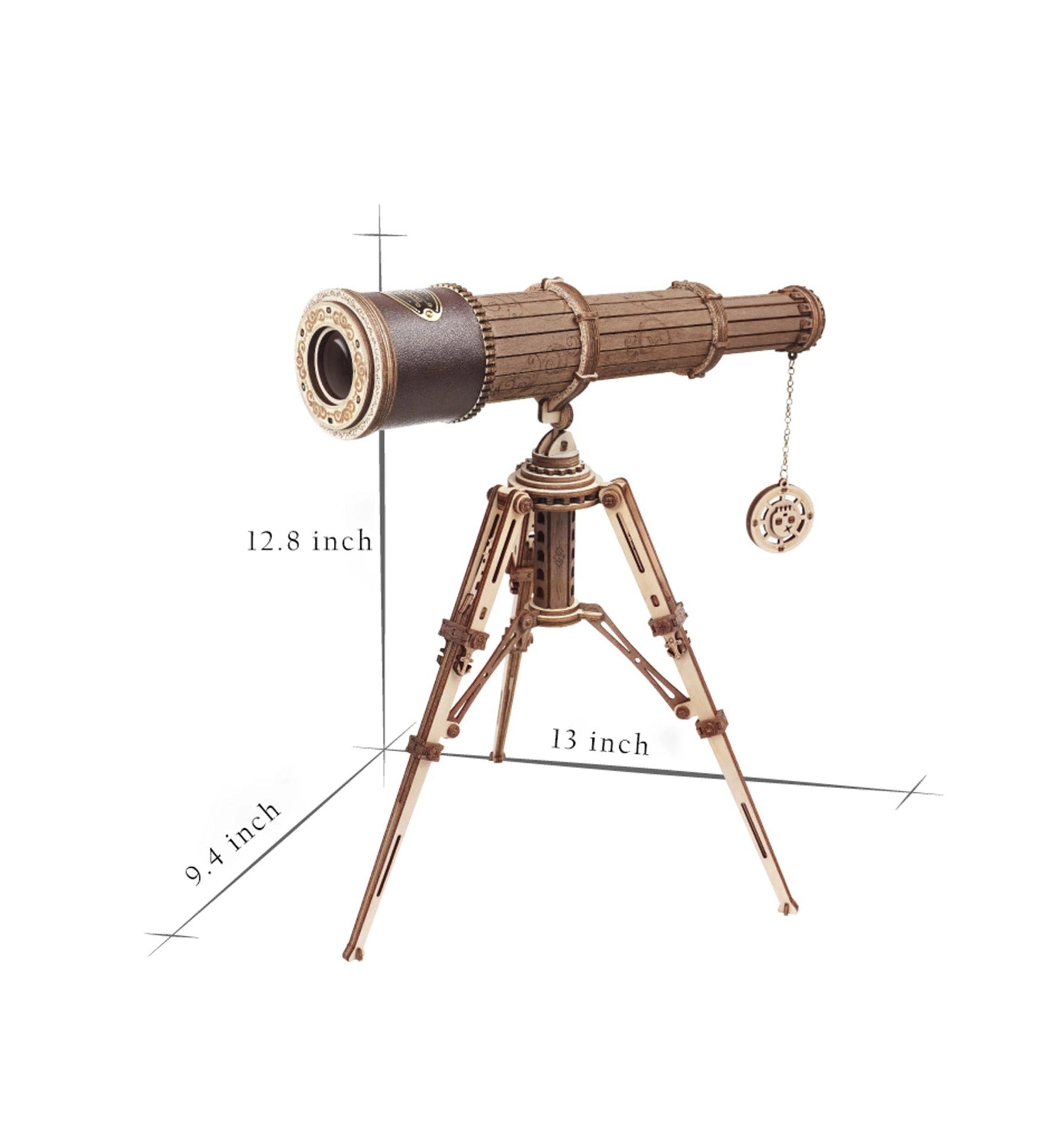 DIY Wooden Puzzle: Monocular Telescope Dimension Size