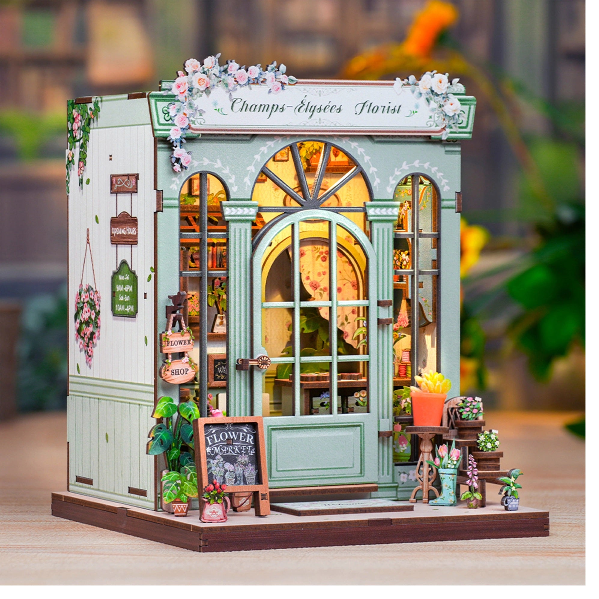 DIY Book Nook Kit: Champs-Élysées Florist Side