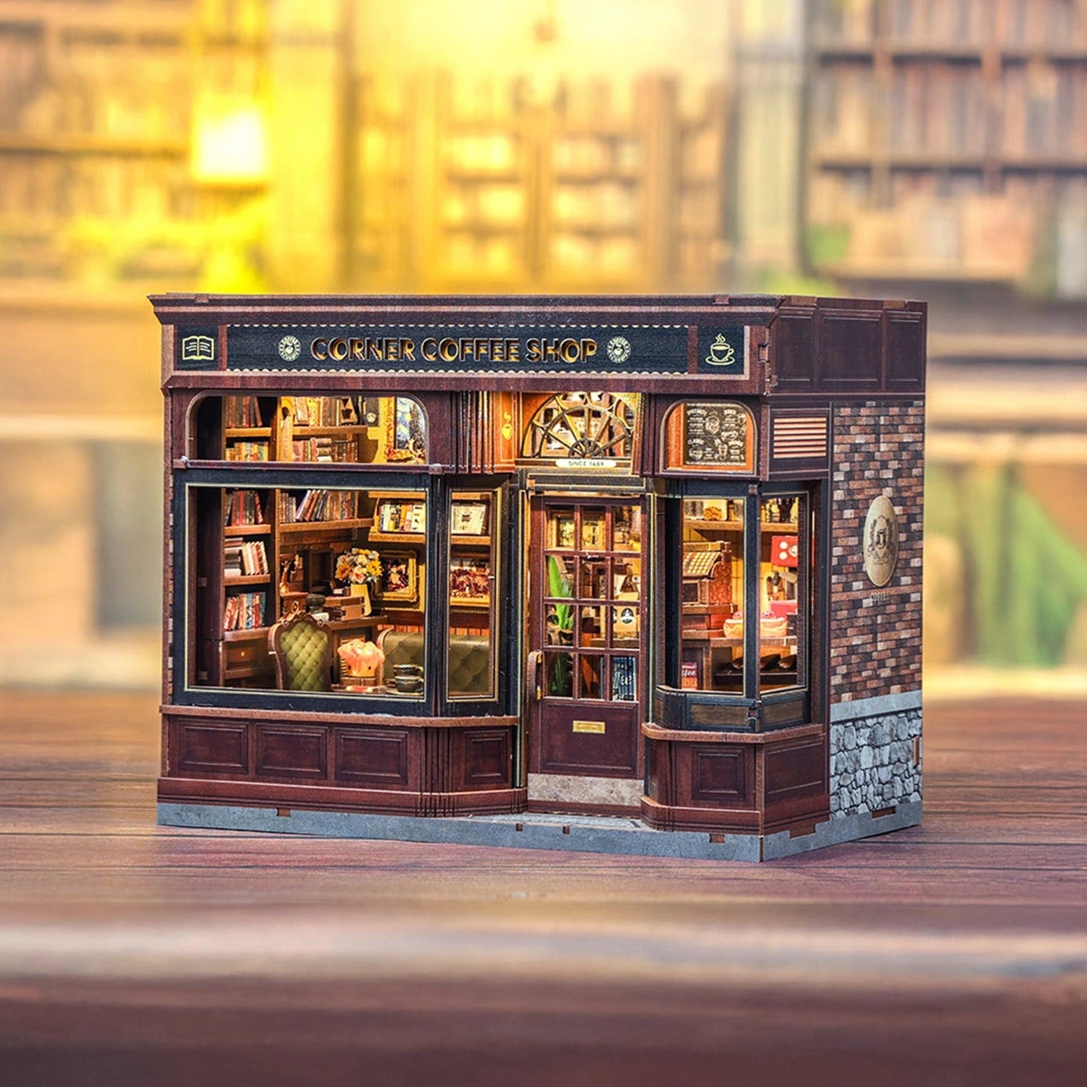 DIY Book Nook Kit: Corner Coffee Shop
