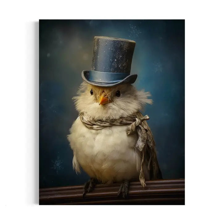 Gentleman Bird Vintage Portrait Wall Art 39AS