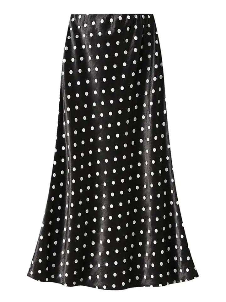 Polka Dot Midi Skirt