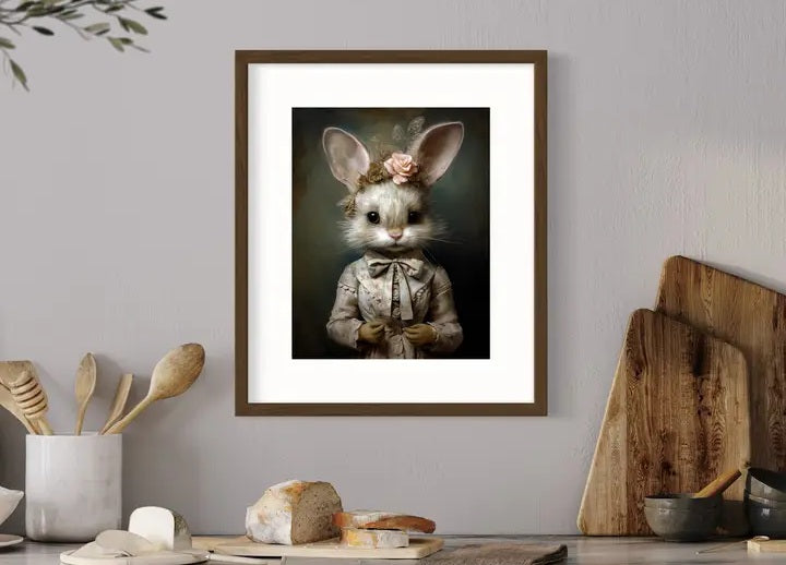 June Bunny Vintage Portrait Wall Decor 131AS On Wall