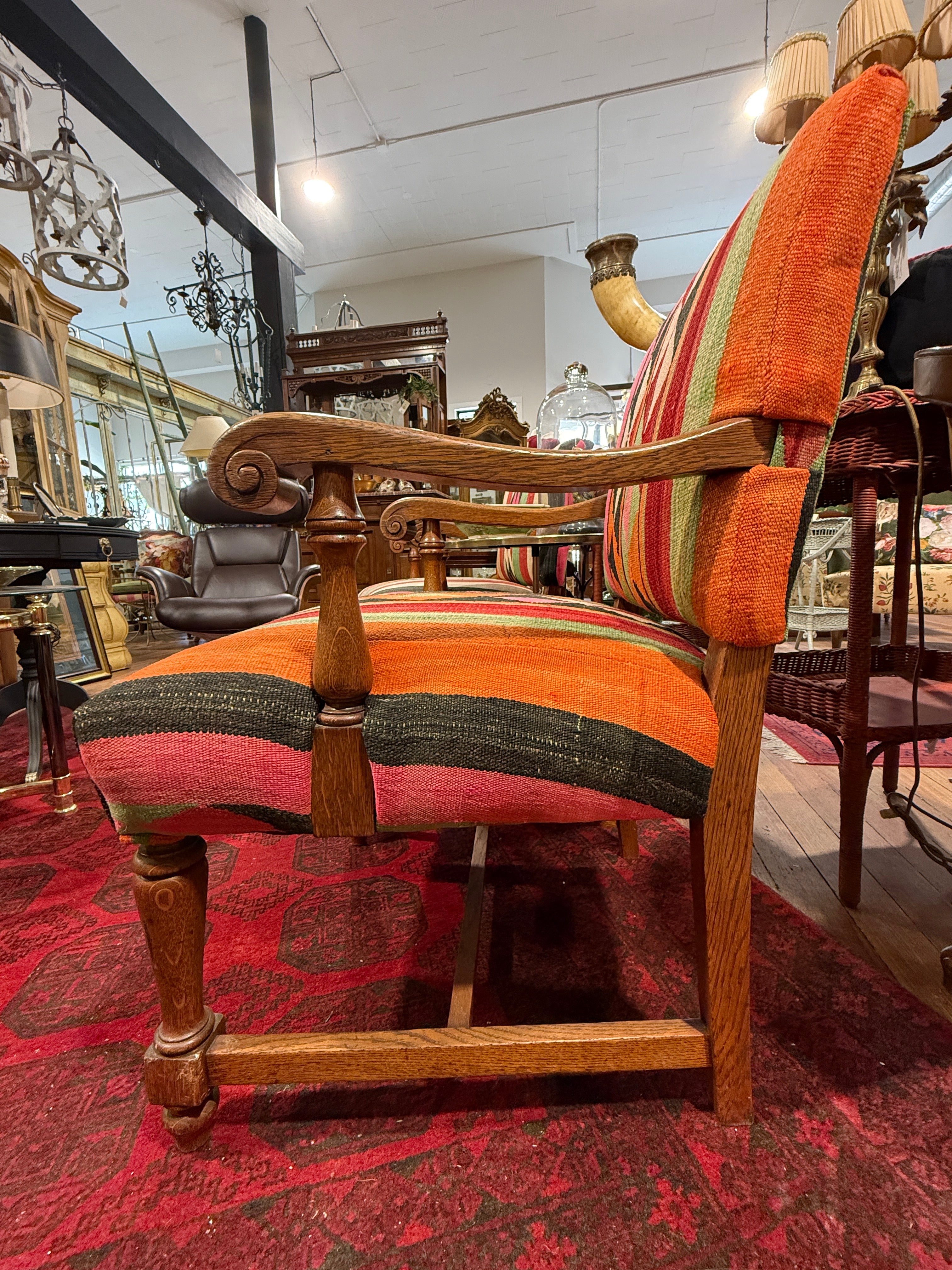 Side Pair of American Oak Chairs