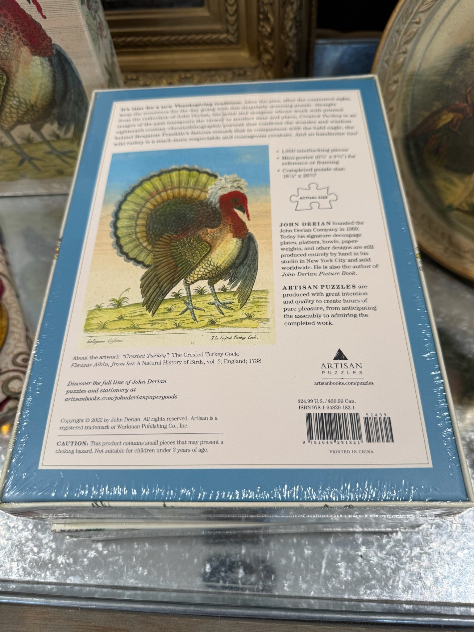 John Derian 1000-Piece Crested Turkey Puzzle