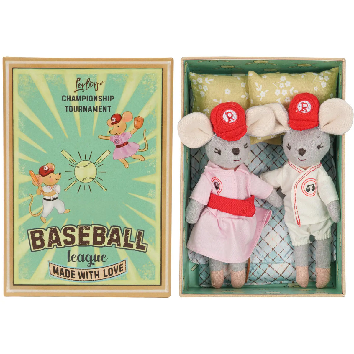 Baseball Mice Plush Toy Set 2