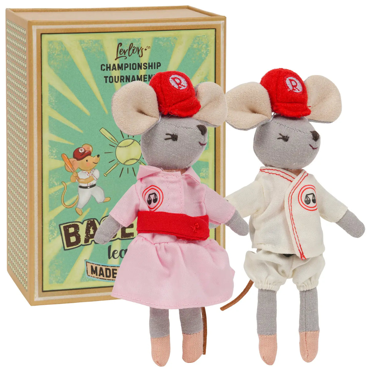 Baseball Mice Plush Toy Set 3