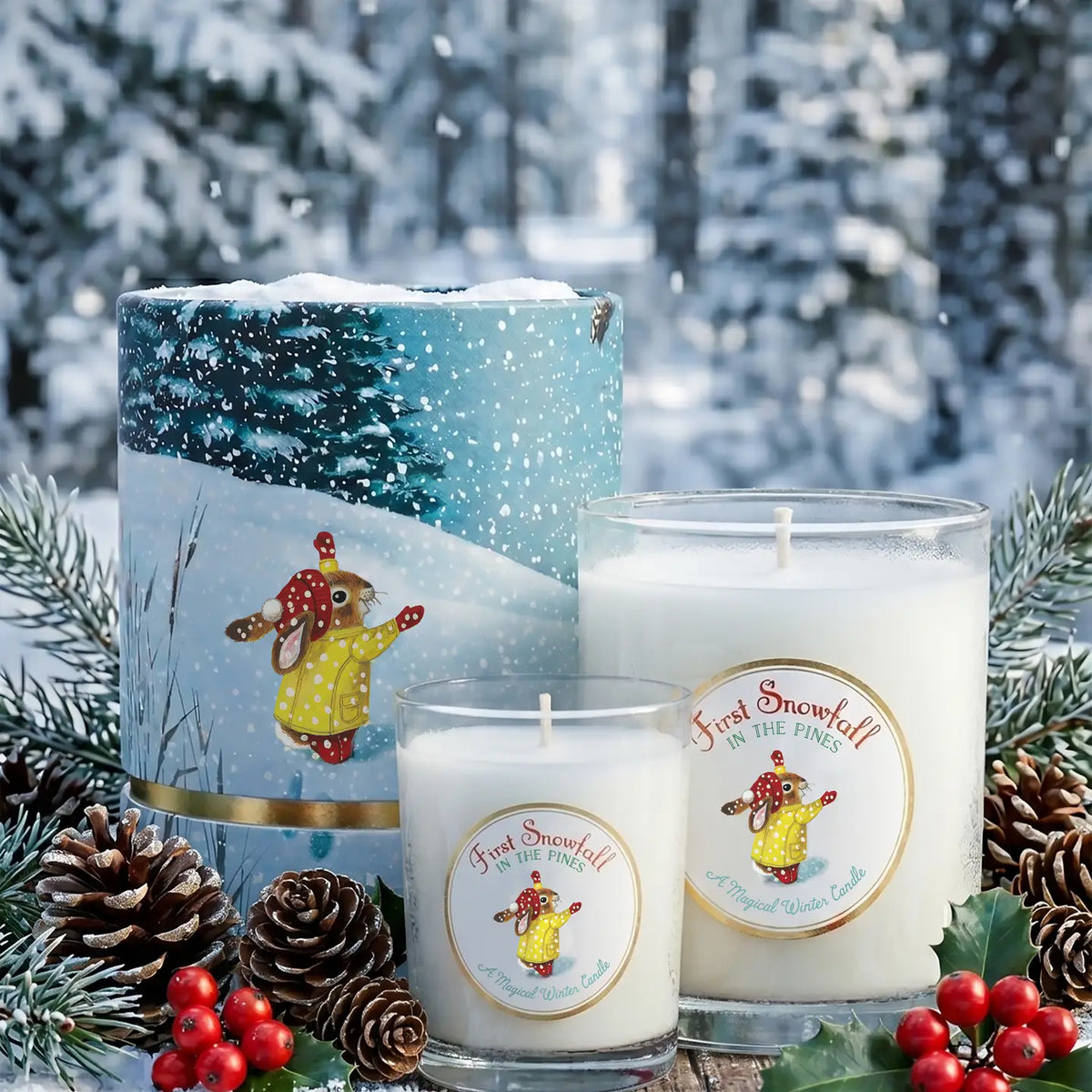 First Snowfall 3 oz Votive Candle - Limited Edition Richard Scarry X Kalastyle Soap Co.
