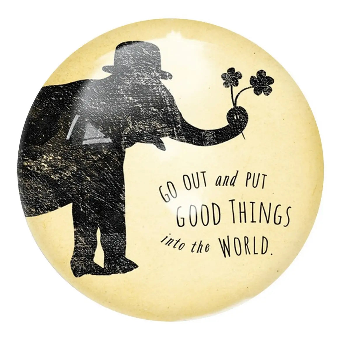 Good Things Elephant with Top Hat Paperweight