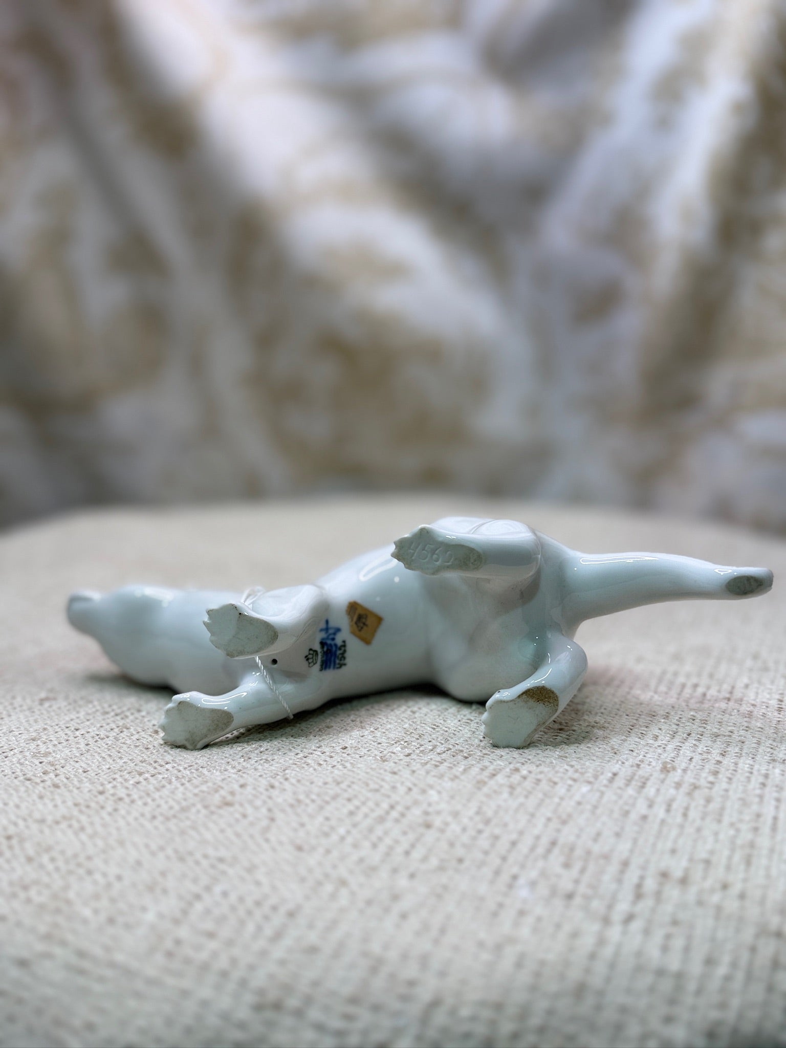 Royal Copenhagen White Hermelin Stoat / Weasel - Jeanne Grut