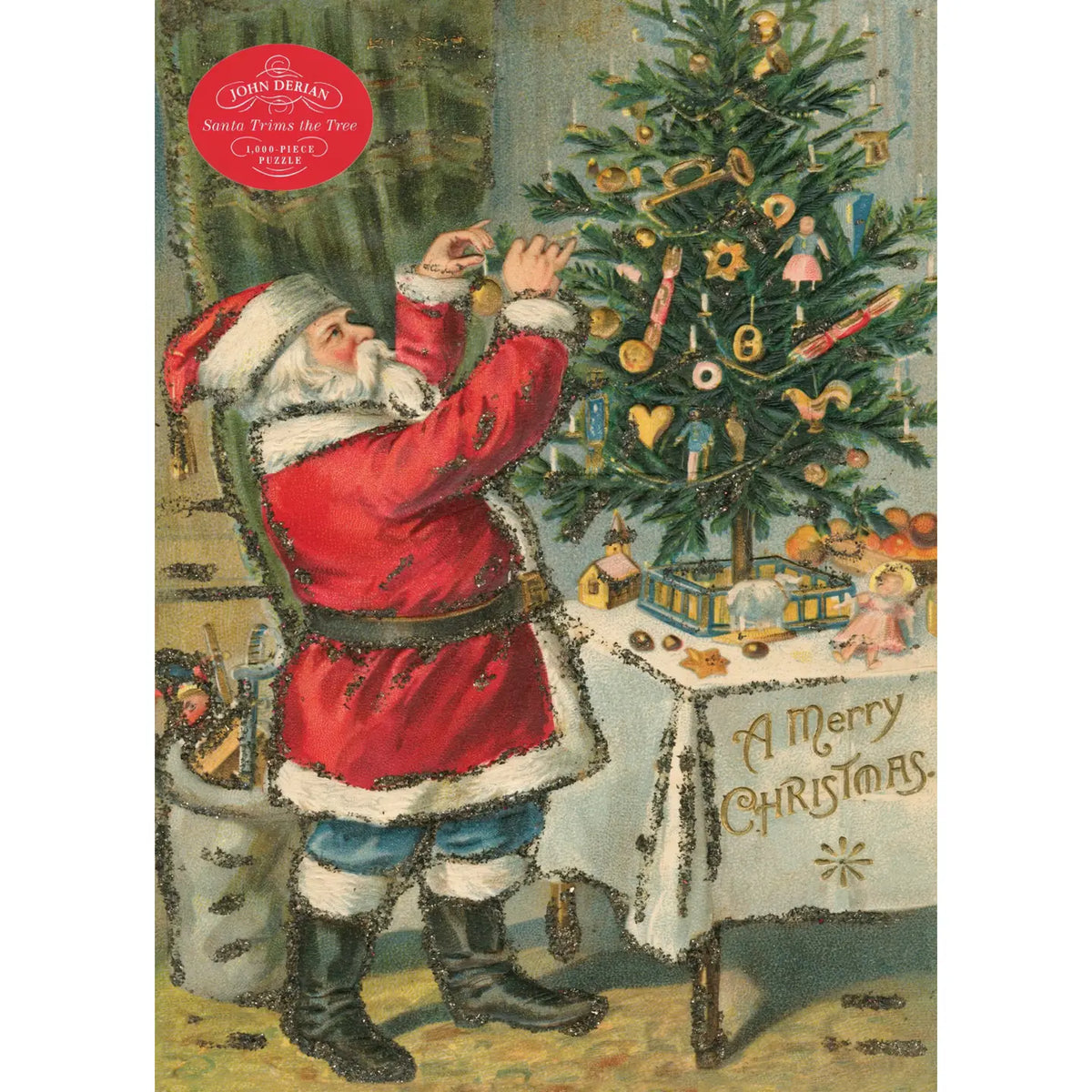 John Derian Santa Trims the Tree 1,000-Piece Puzzle