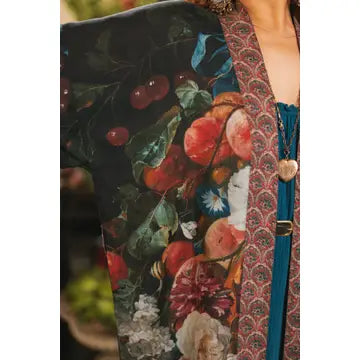 Market of Stars Flight of Fancy Opera Duster Kimono Robe Hummingbird Print