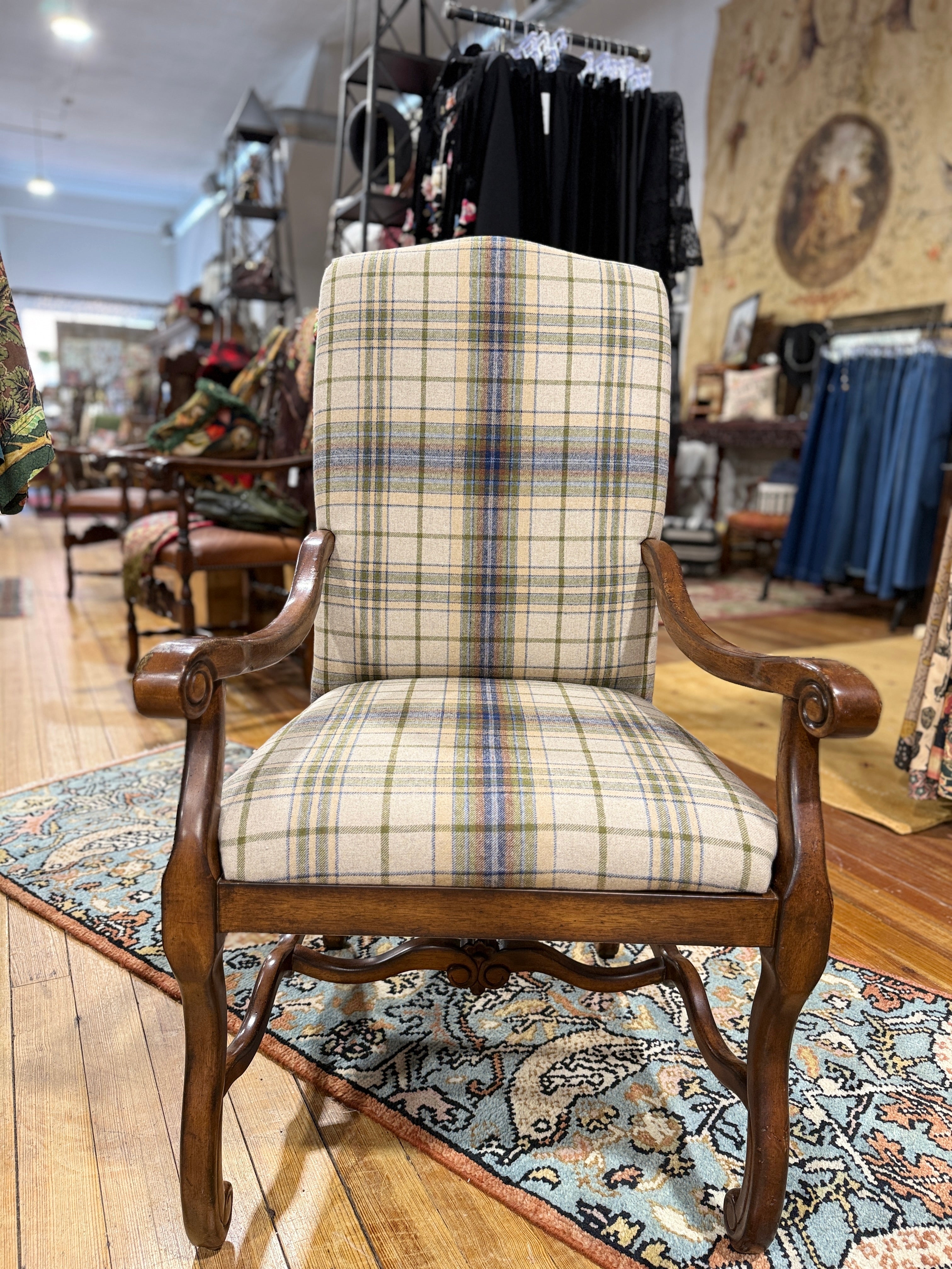 Pair of Vintage Upholstered Arm Chair