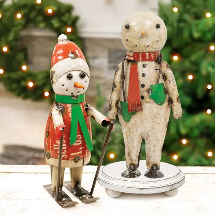 Recycled Metal Snowman