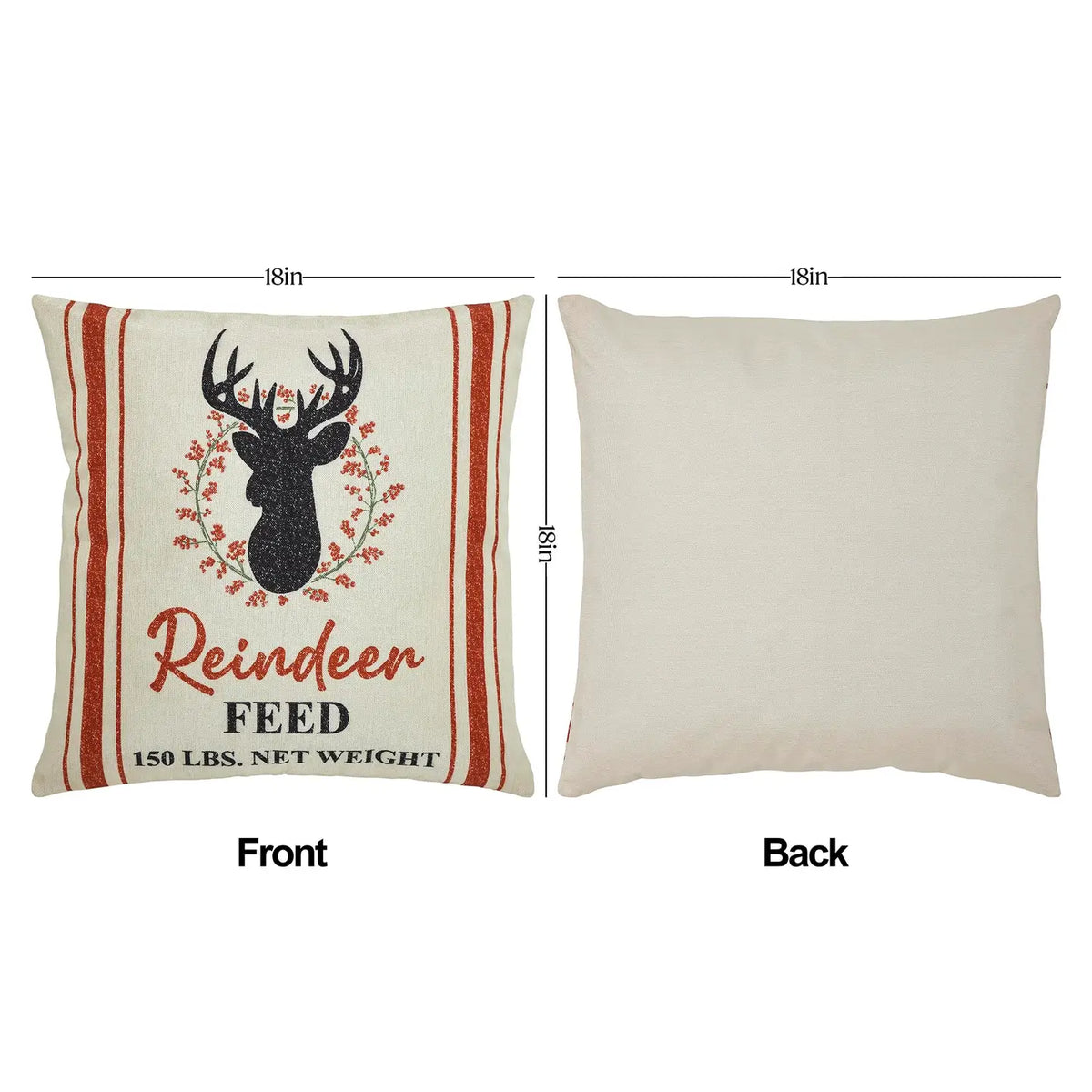Reindeer Farm Pillow Cover Set 3