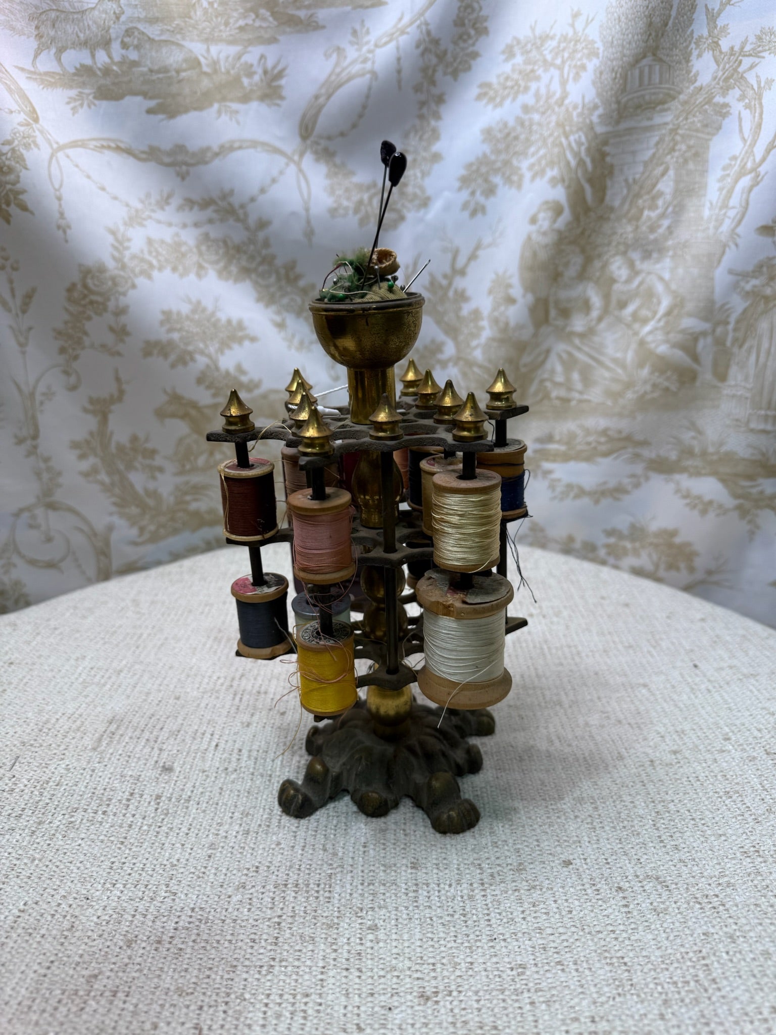 Victorian Brass Vintage 1870-1890 Spool Holder 3