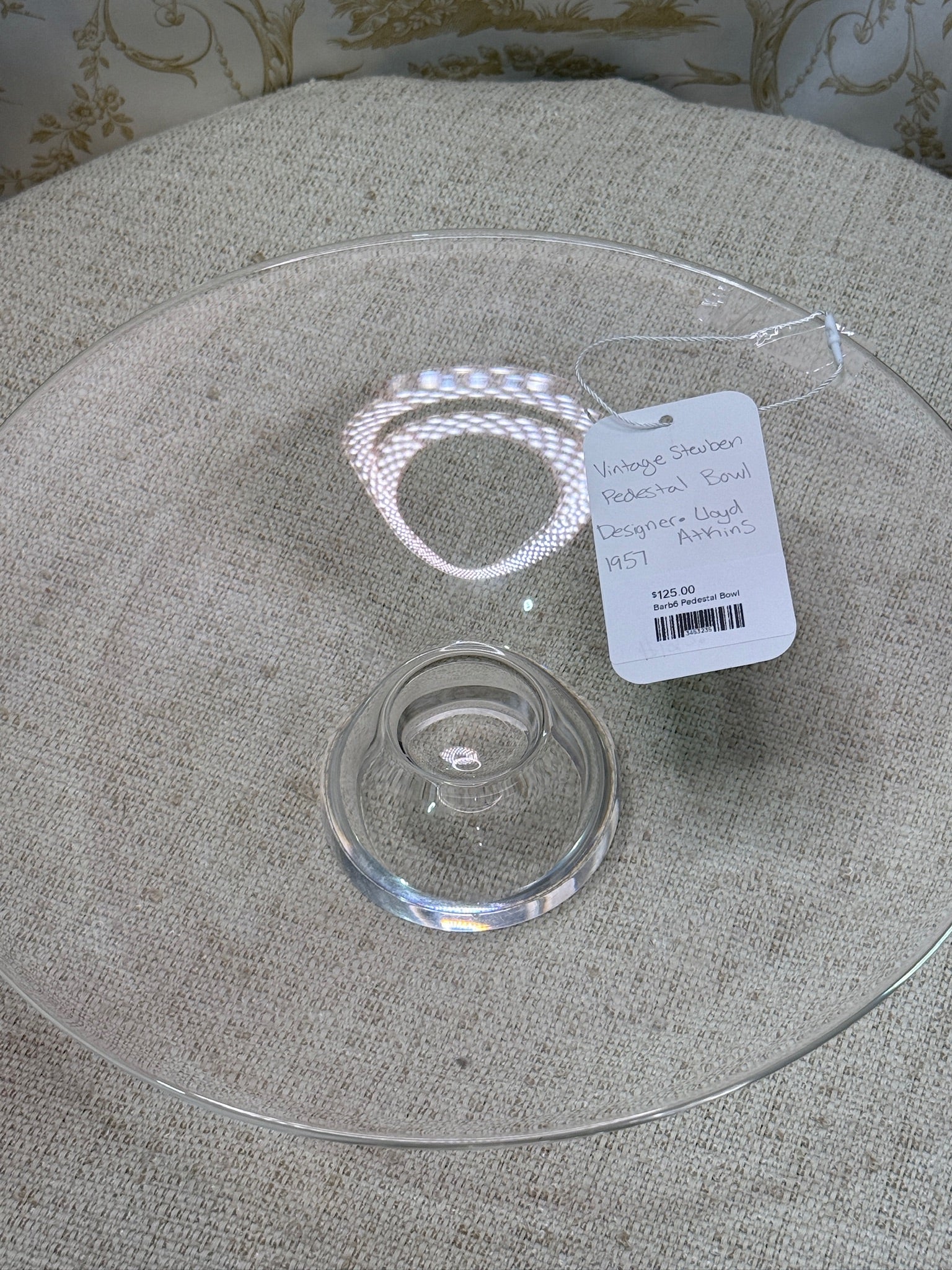 Vintage Steuben Pedestal Bowl - 1957 Lloyd Atkins