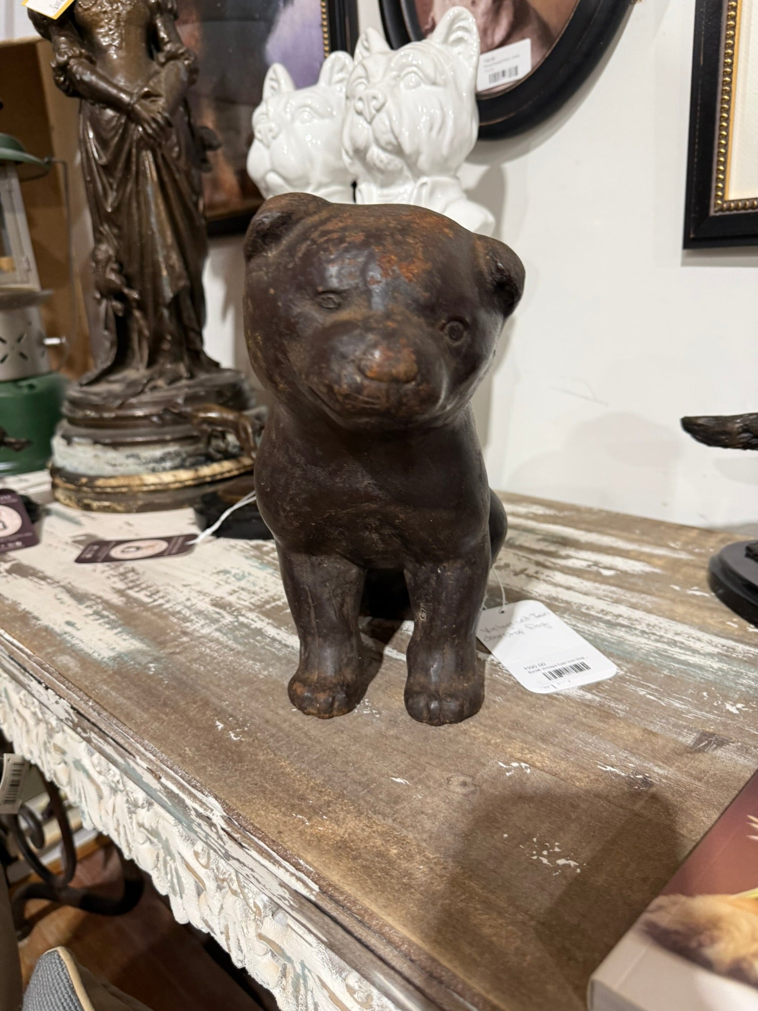 Vintage Cast Iron Doorstop Dog 3