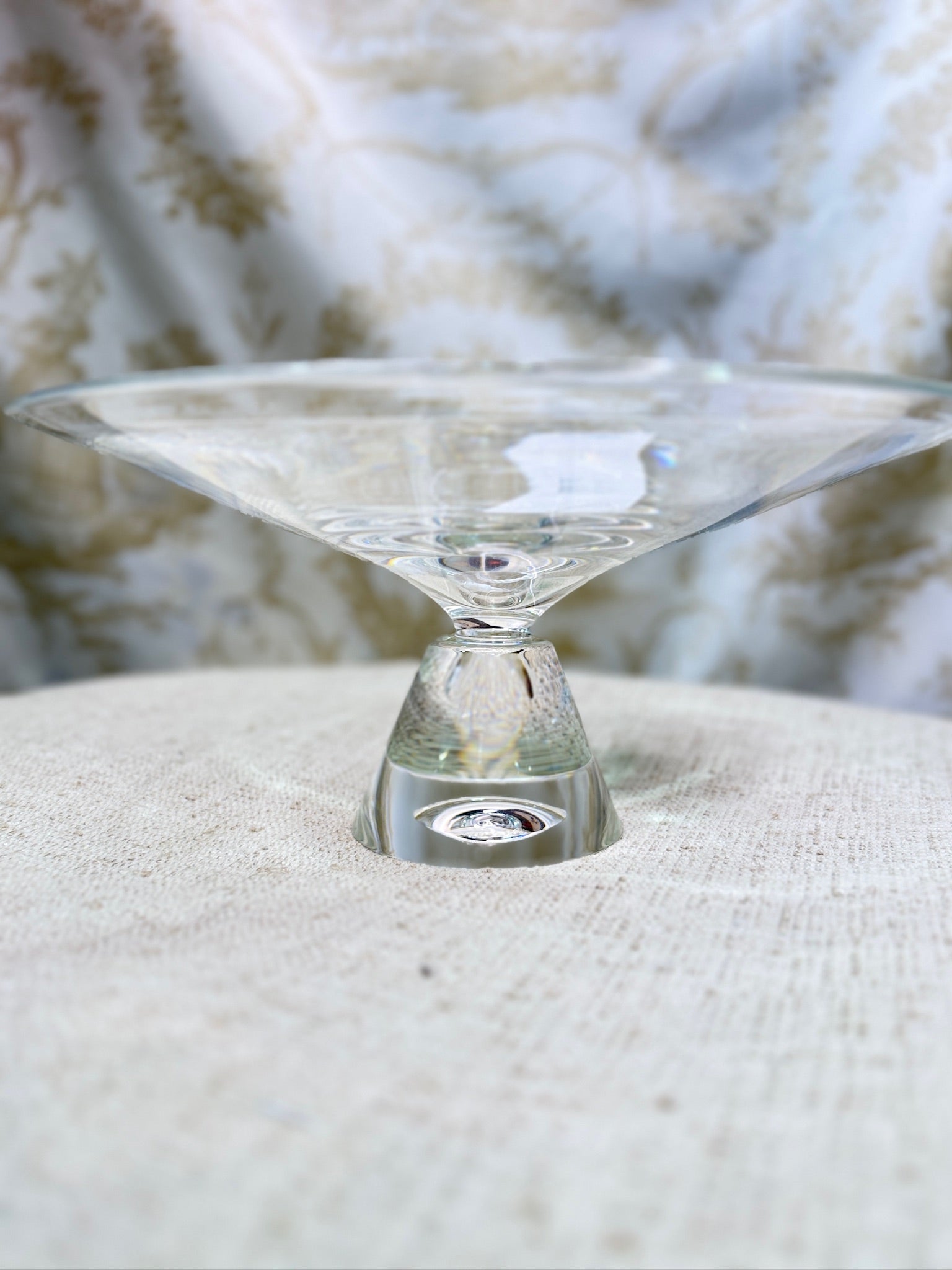 Steuben Crystal Talon Pedestal Centerpiece Bowl