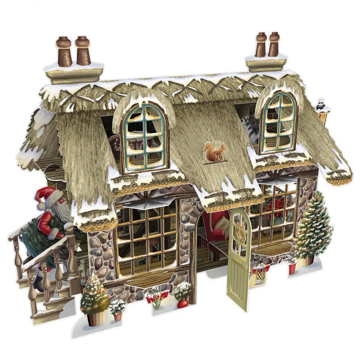 3D Pop Up Cosy Cottage Christmas Card