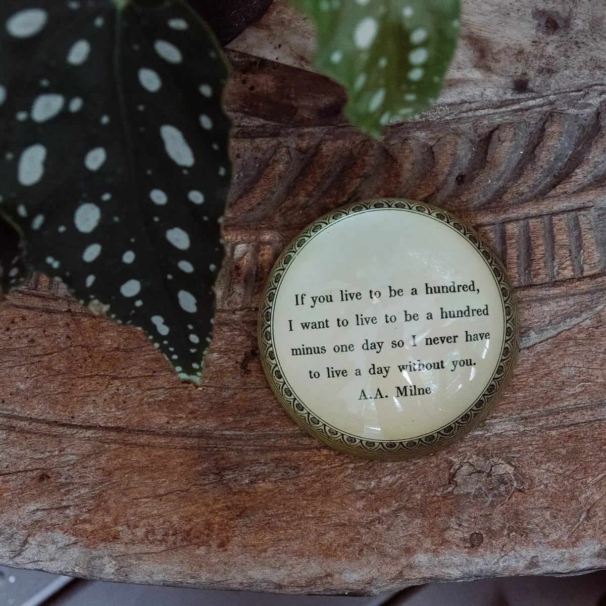 A.A. Milne quote paperweight 2