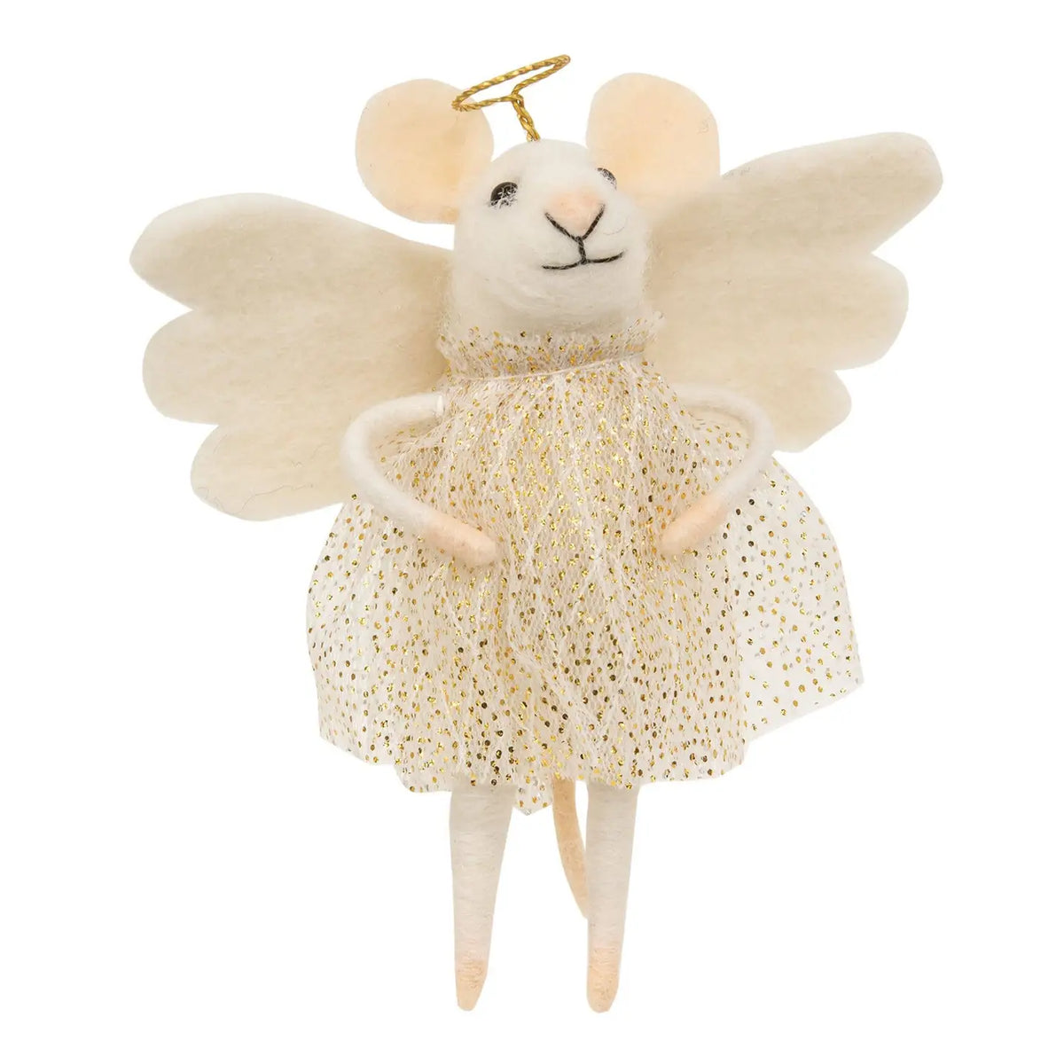 Angel Mouse Felted Ornament