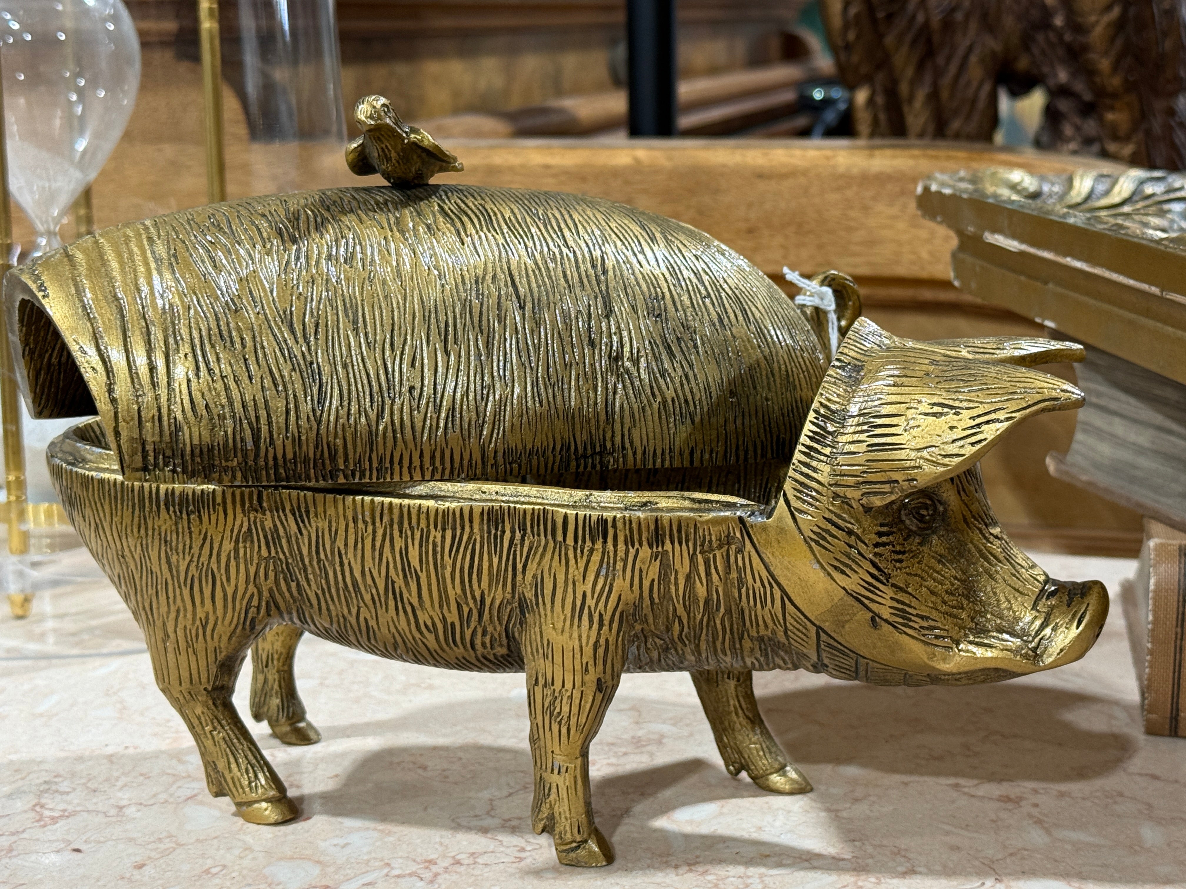 Vintage Bronze Boar