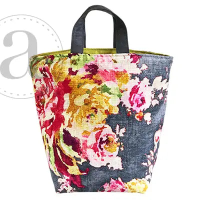 Blossom Grey Hope Basket– Atenti USA Handmade Knitting & Crochet Tote Flowers