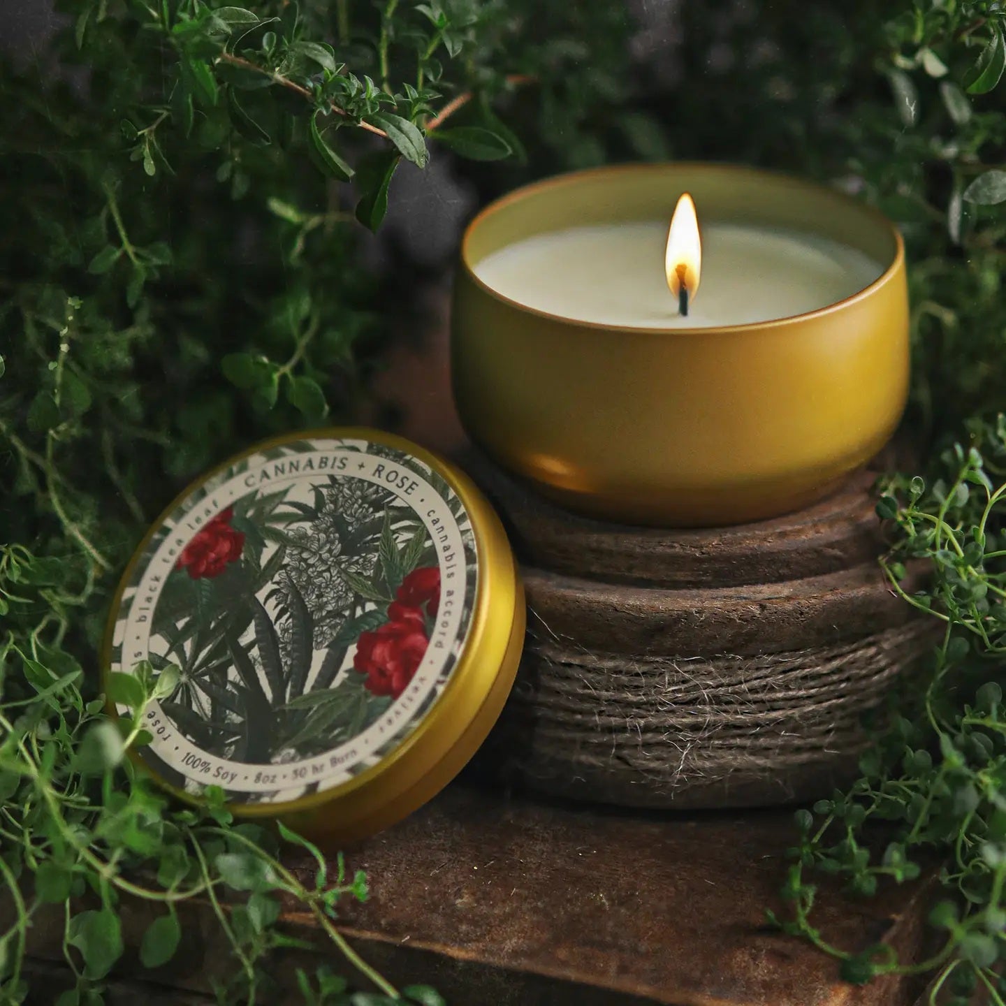 Cannabis Rose Botanica Candle