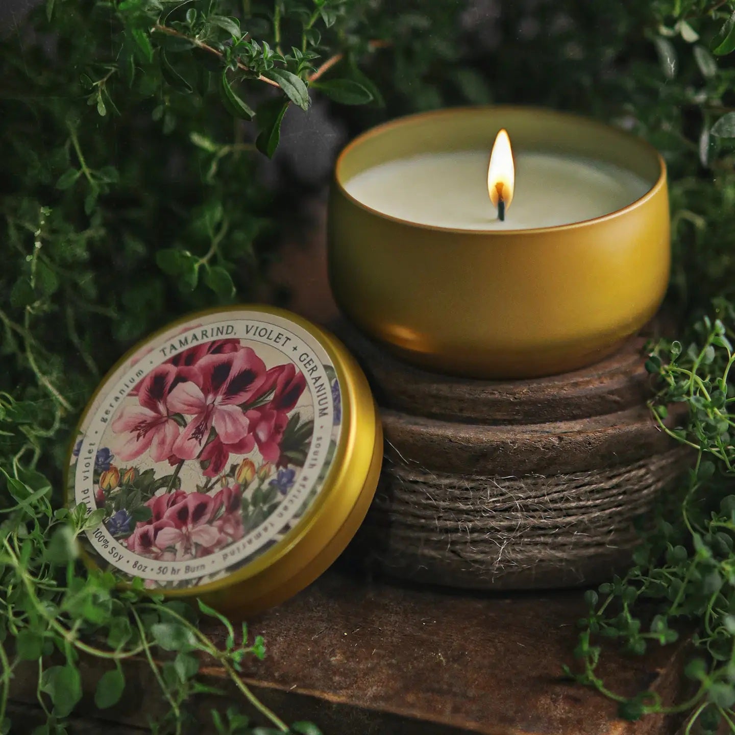 Tamarind, Violet + Geranium  Botanica Candle