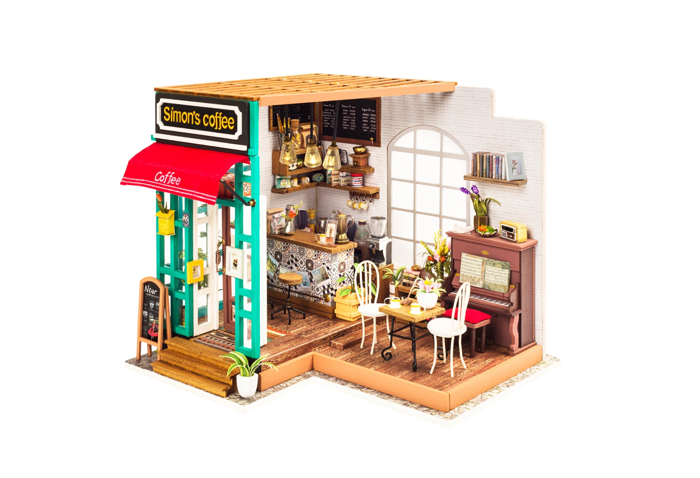 DIY Miniature House Kit: Simon's Coffee