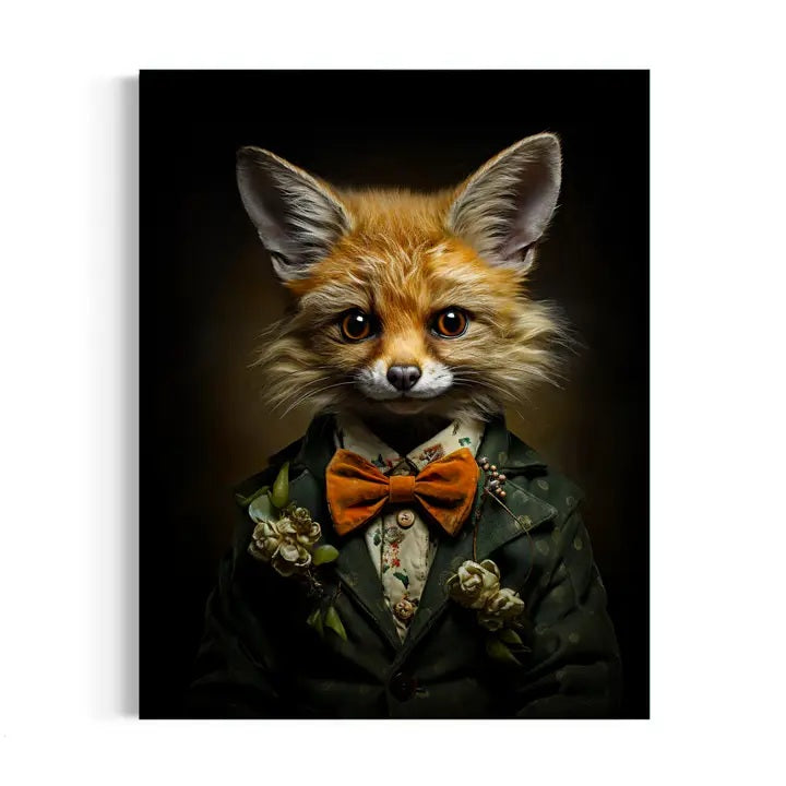 Gentleman Fox in Flower Suit Wall Decor 133AS 