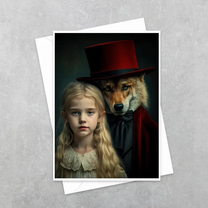 Little Red Riding Hood Fairy-Tale Greeting Card AS176