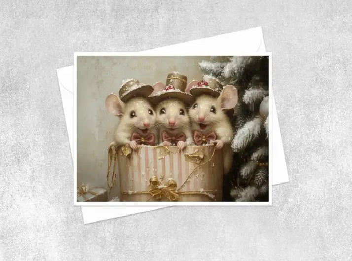 Merry Mice-Mas Blank Card 177AS