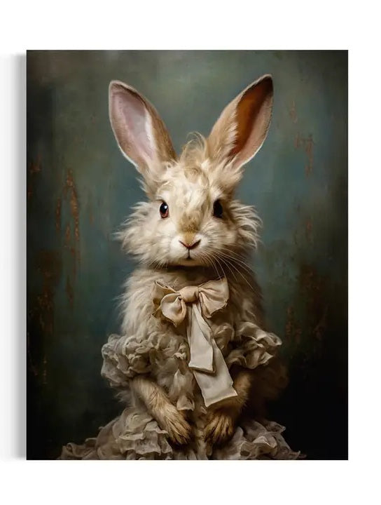 Victorian White Rabbit, Emily Bunny Art Print 38AS