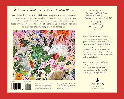 Nathalie Lété: Rabbits 500-Piece Puzzle | John Derian Back