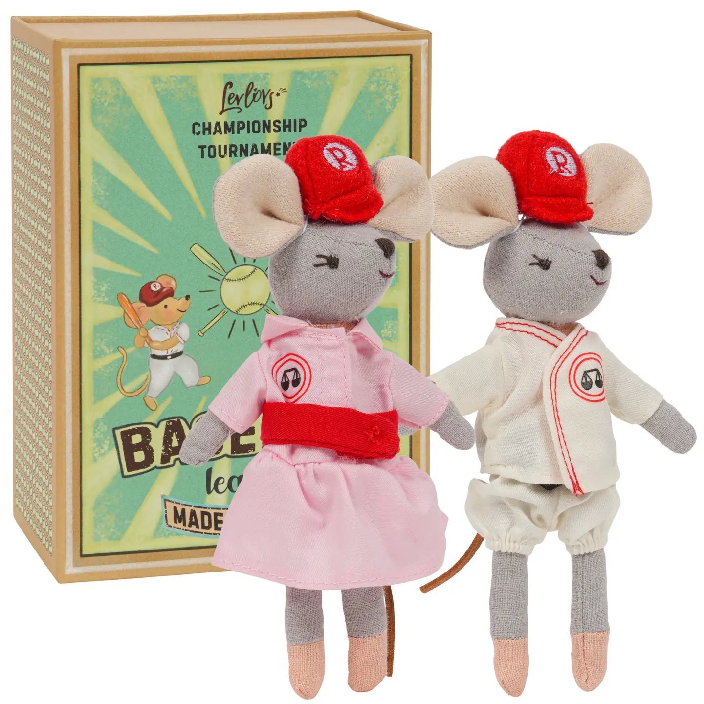 Baseball Mice Plush Toy Set 3