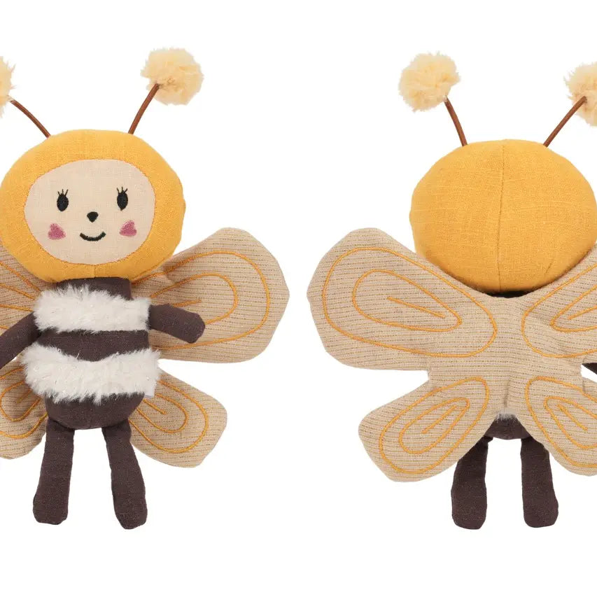 Bee Plush Toy Soft Cotton & Linen Stuffed Doll in Gift Box 3