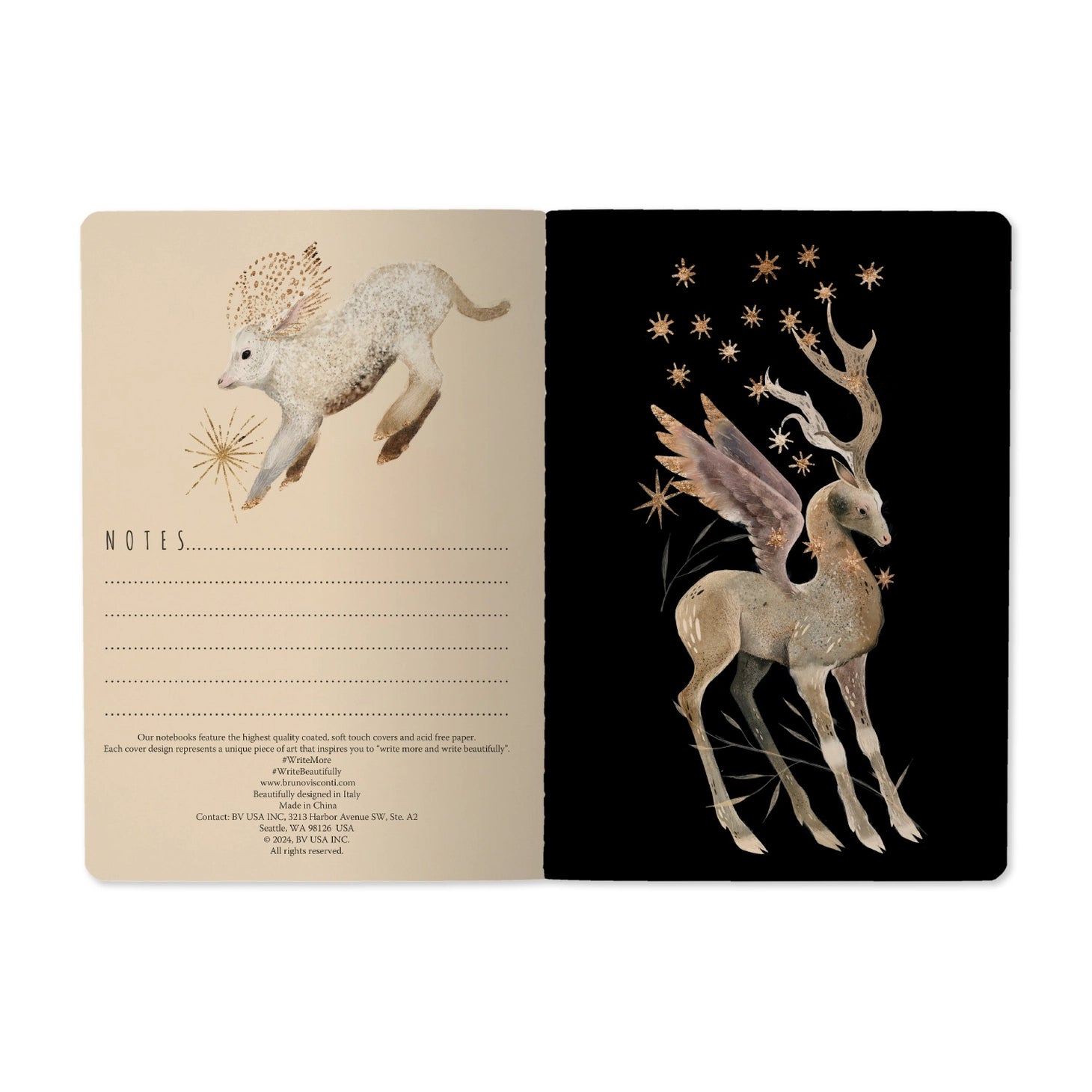 Forest Fauna Lined Notebook  Bruno Visconti 
