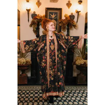 Heart of Gold Bohéme Long Maxi Slip Dress w/ Sacred Heart by Market of Stars