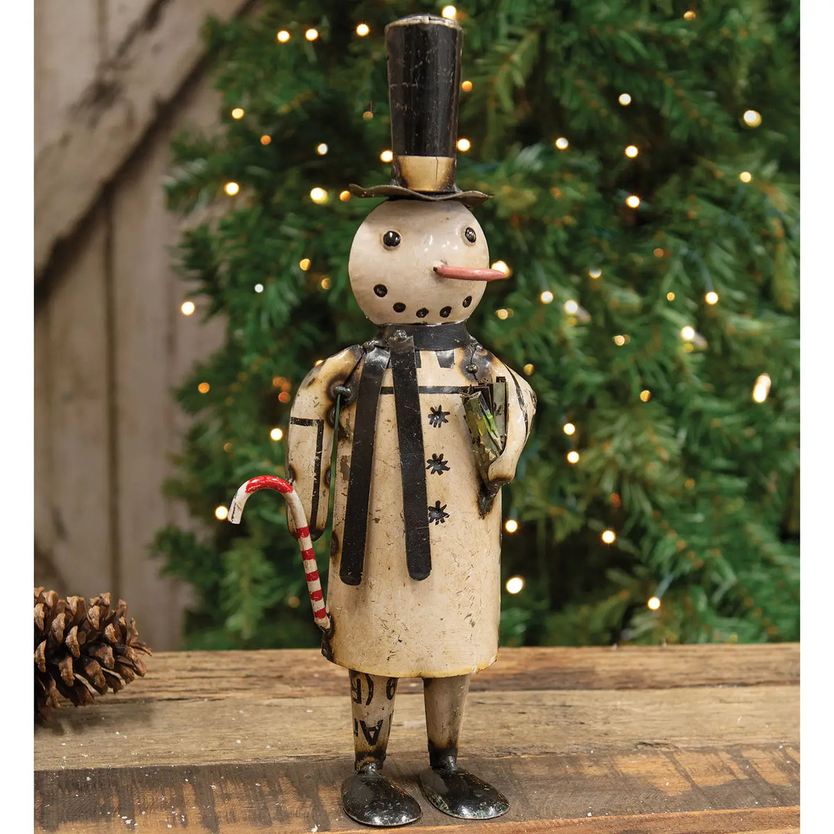 Homer Recycled Metal Snowman Decor