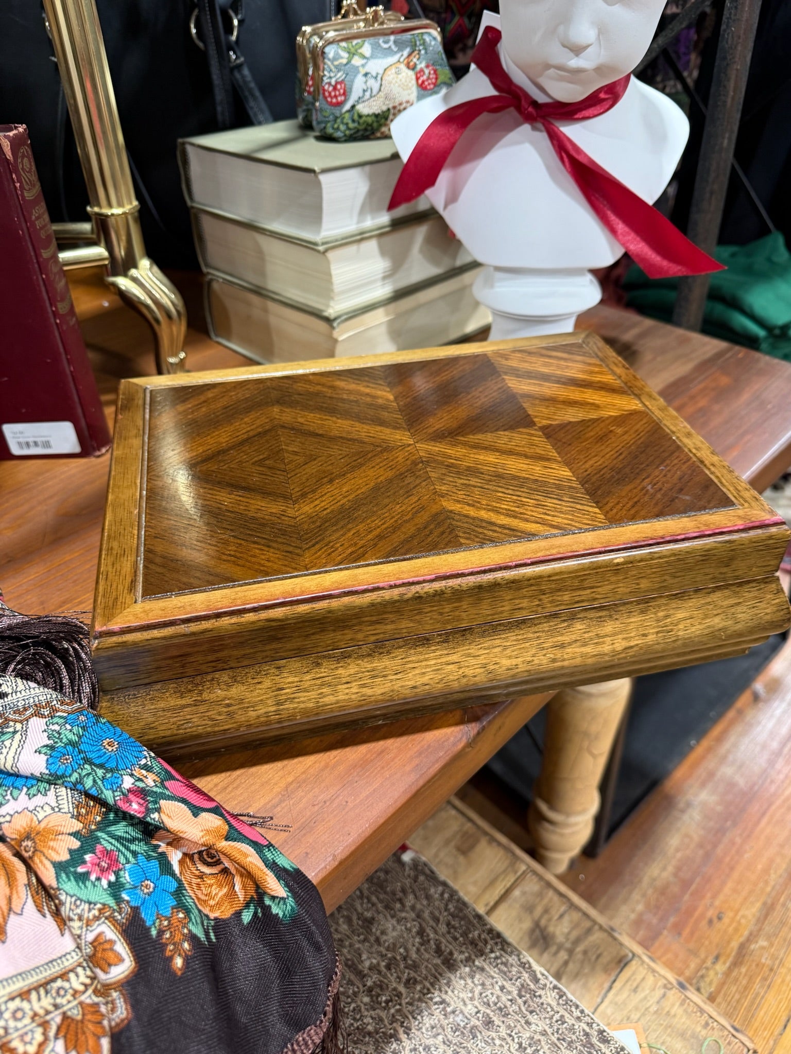 Vintage Wooden Jewelry Box