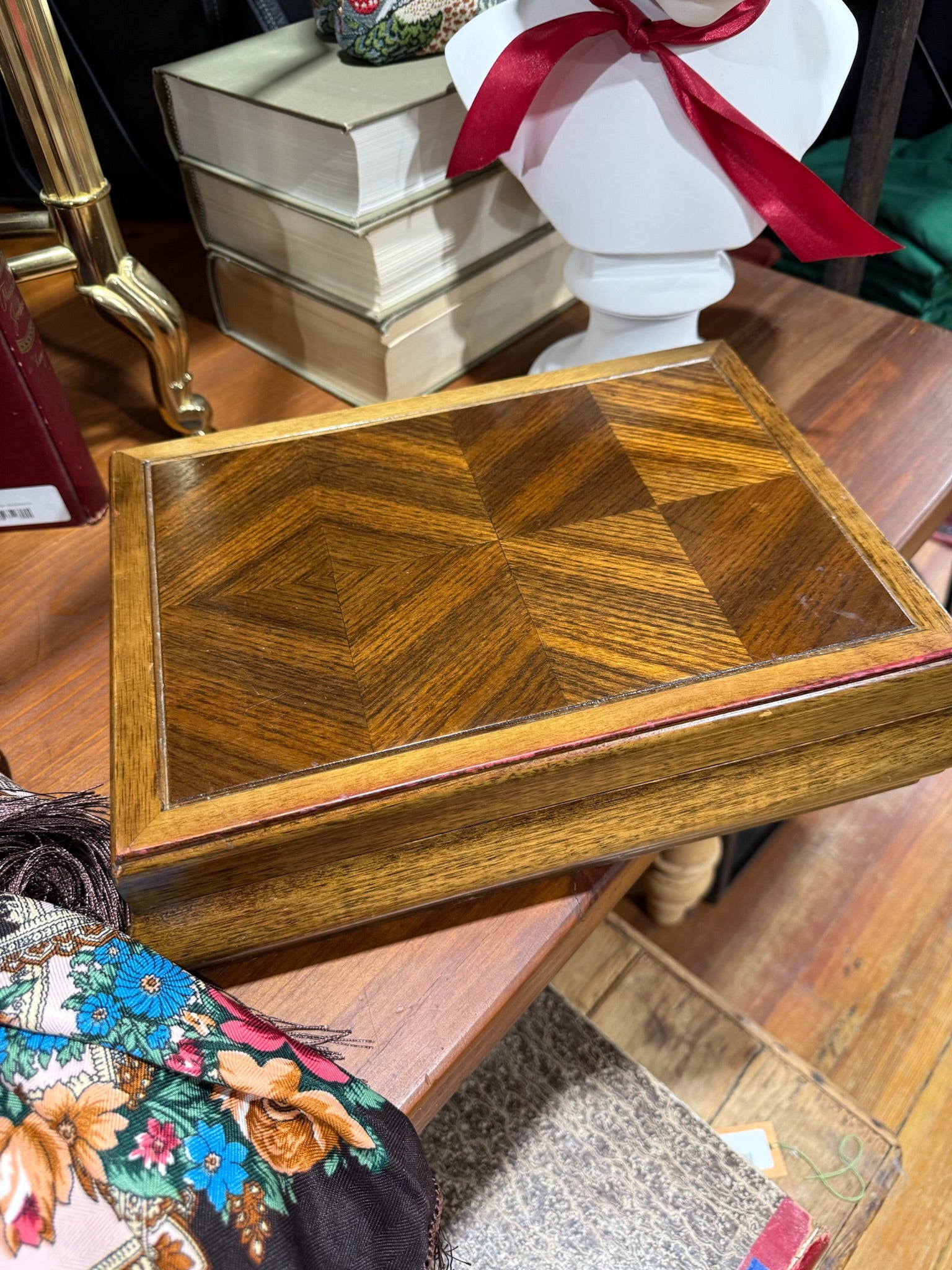 Vintage Wooden Jewelry Box